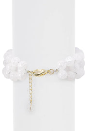 Crystal Quartz 8mm Beads Braided Bracelet - GF