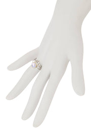 Mother Of Pearl & Two-Tone Freeform Ring - SF
