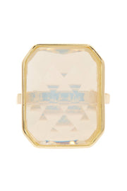 Moonstone Crystal Large Rectangle Ring - GF