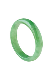 Premium Natural Floating Flower Green Aventurine Bangle