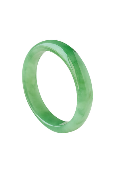 Premium Natural Floating Flower Green Aventurine Bangle