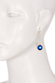 London Blue Crystal Dangle Earrings - GF