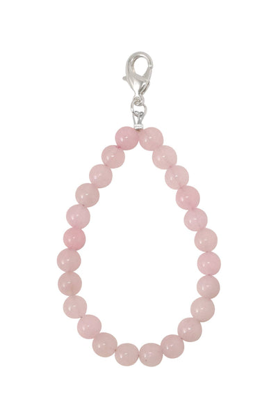 Rose Quartz 6mm Mala Beads Keychain - SF/GF