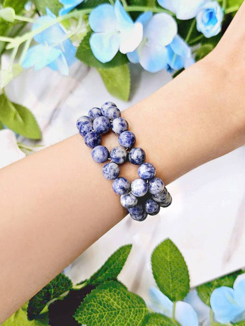 Lapis 8mm Beads Braided Bracelet - GF