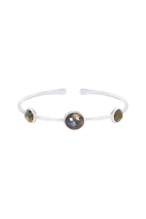 Labradorite Cuff Bracelet In Silver - SF