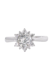 Sterling Silver Moissanite Engagement Ring - SS
