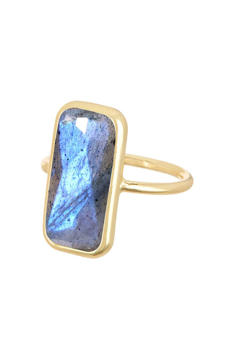 Labradorite Rectangle Ring - GF