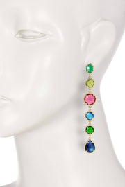 Labradorite Doublet & Mixed Crystal Drop Earrings - GF