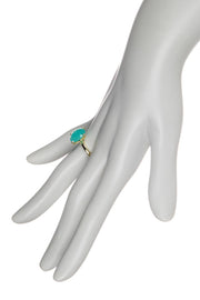 Amazonite Crystal Prong Set Round Ring - GF