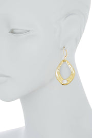 Cultured Pearl Drop Earrings In Gold - GF