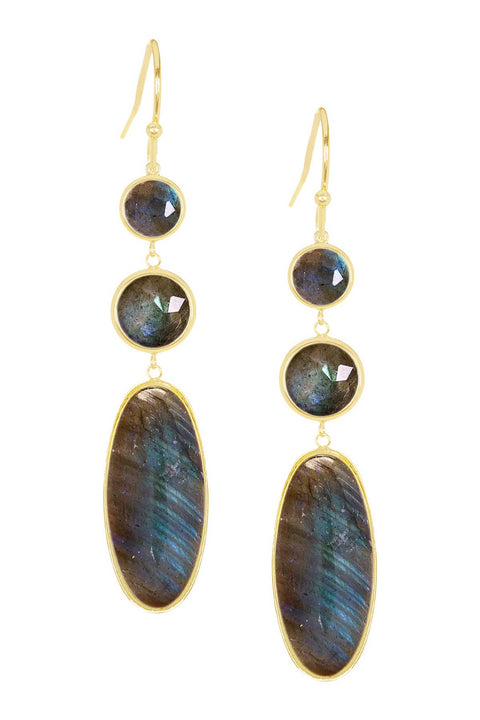 Labradorite Statement Earrings - GF