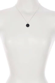 Hematite Round Shaped Pendant Necklace - SF