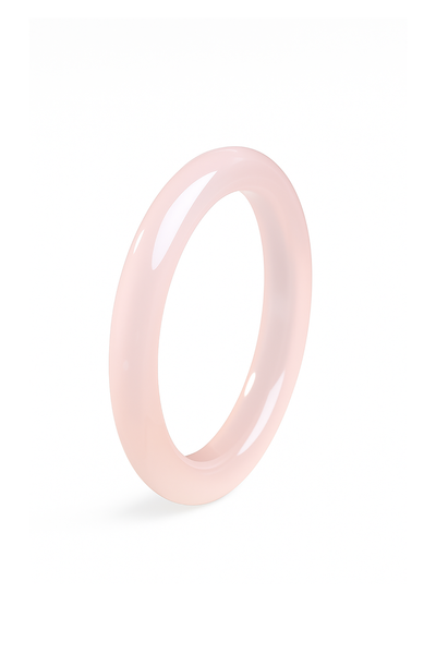 Natural Ice Blush Pink Afghan Jade Bangle