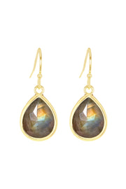 Labradorite Teardrop Earrings - GF