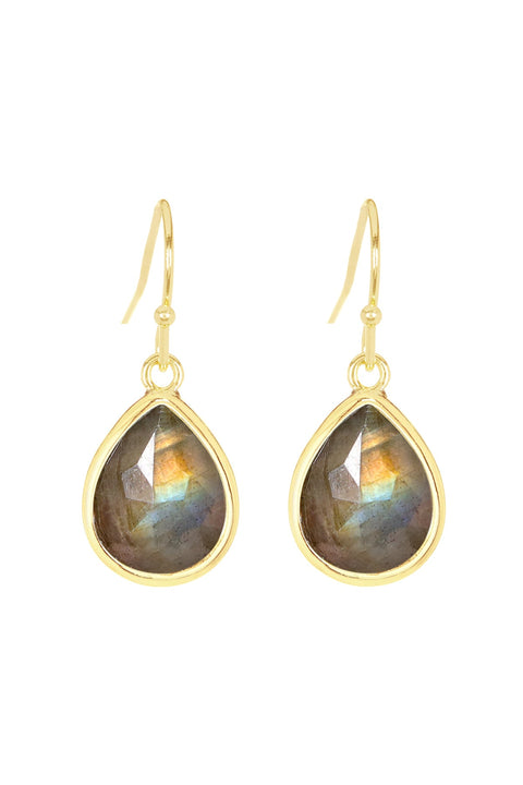 Labradorite Teardrop Earrings - GF