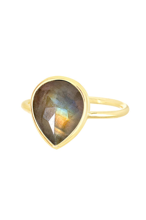 Labradorite Teardrop Ring - GF