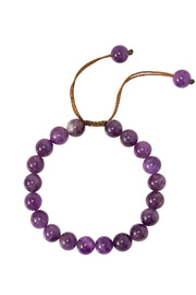 Amethyst Mala Beads Adjustable Bracelet