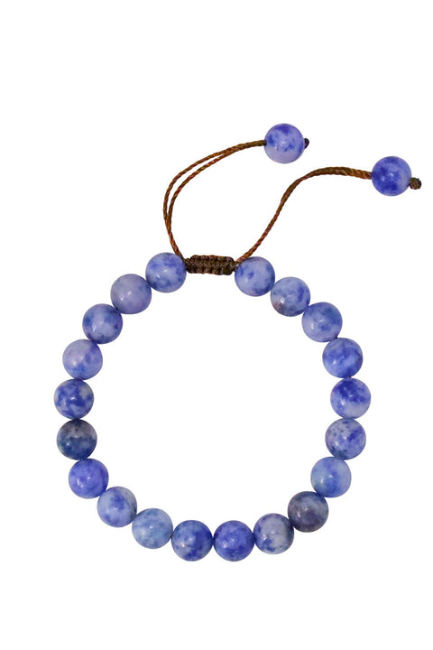 Lapis Mala Beads Adjustable Bracelet