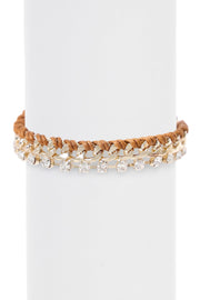 Austrian Crystal Cascade Braid Bracelet - GF