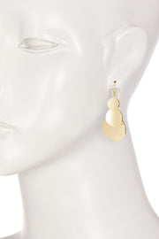 Triple Discs Drop Earrings - GF