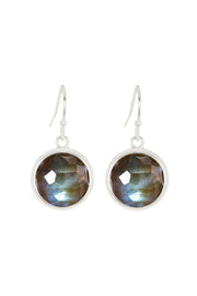 Labradorite Round Earrings - SF