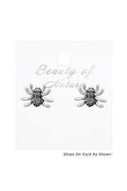 Sterling Silver Spider Post Earrings - SS