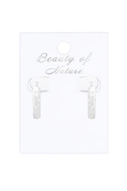 Sterling Silver Diamond Cut Hoop Earrings - SS