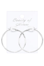 Sterling Silver Freeform Hoop Earrings - SS
