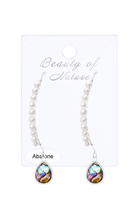 Abalone & Sterling Silver Threader Earrings - SS
