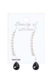 Hematite & Sterling Silver Threader Earrings - SS
