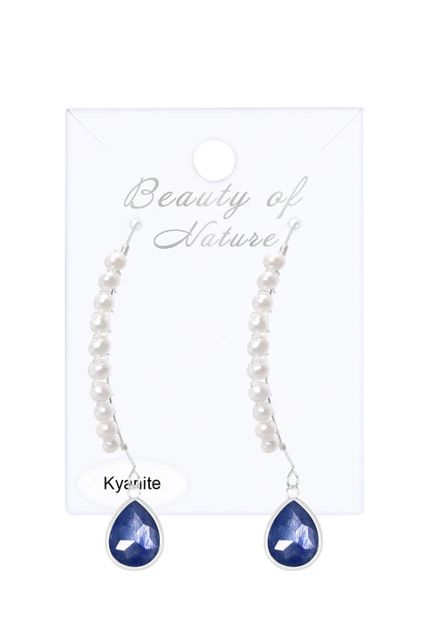 Kyanite & Sterling Silver Threader Earrings - SS