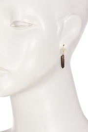 Smoky Quartz Prism Drop Earrings - GF