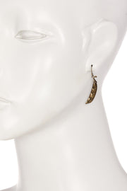 Vintage Petite Pea Pod Drop Earrings - BR