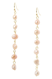 14k Gold Filled Pink Freshwater Pearl Dangle Earrings - GF