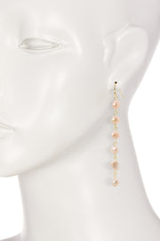 14k Gold Filled Pink Freshwater Pearl Dangle Earrings - GF