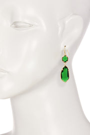 Blue Cat's Eye Hanging Drop Earrings - GF