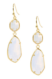 Moonstone Crystal Hanging Drop Earrings - GF