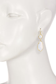 Moonstone Crystal Hanging Drop Earrings - GF
