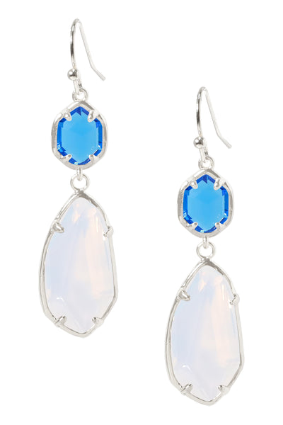 Moonstone Crystal Hanging Drop Earrings - SF