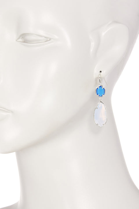 Moonstone Crystal Hanging Drop Earrings - SF