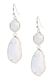 Moonstone Crystal Hanging Drop Earrings - SF