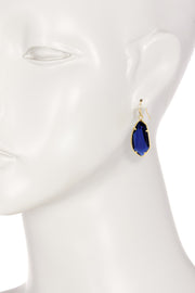 London Blue Crystal Fancy Cut Drop Earrings - GF