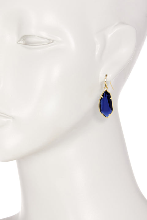 London Blue Crystal Fancy Cut Drop Earrings - GF