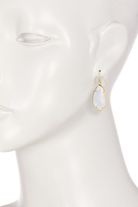 Moonstone Crystal Fancy Cut Drop Earrings - GF