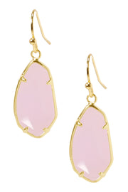 Rose Crystal Fancy Cut Drop Earrings - GF