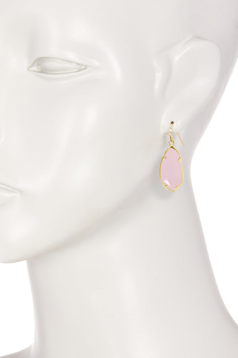 Rose Crystal Fancy Cut Drop Earrings - GF