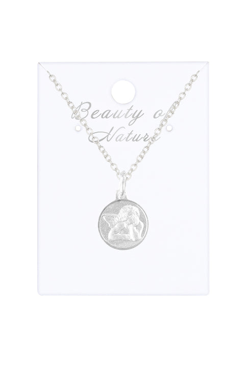 Guardian Angel Medallion Necklace - SF