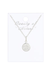 Sterling Silver Guardian Angel Medallion Necklace - SF