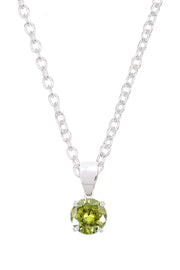 Sterling Silver & CZ Charm Necklace - SF