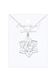 Sacred Ohm Lotus Pendant Necklace - SF